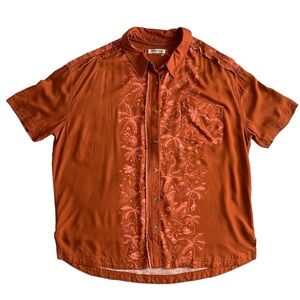 FP We The Free Short Sleeve Button Down Tropical Hawaiian Shirt